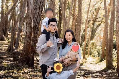 Photo with faces blurred